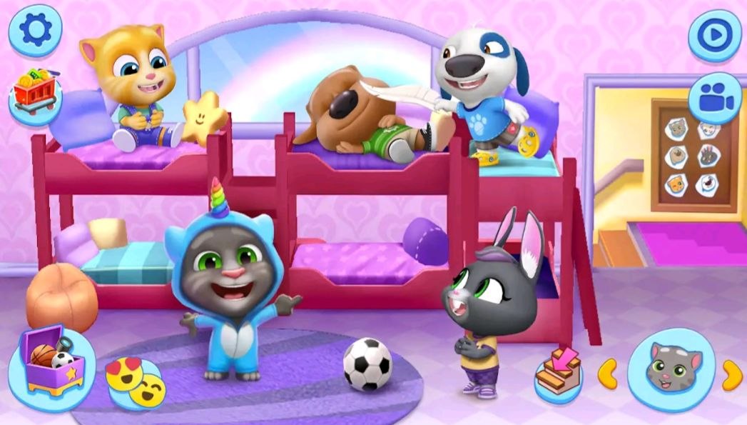 GameRoomLucky's tweet photo. Join Tom and friends and care for them. Create fun stories and play mini-games.

Join Talking Tom, Angela, Hank, Ginger, Ben, and Becca in the most exciting virtual pet adventure! Dive into a world of cool animals and endless fun! Visit their house and see why they are the ultimate pet friends!