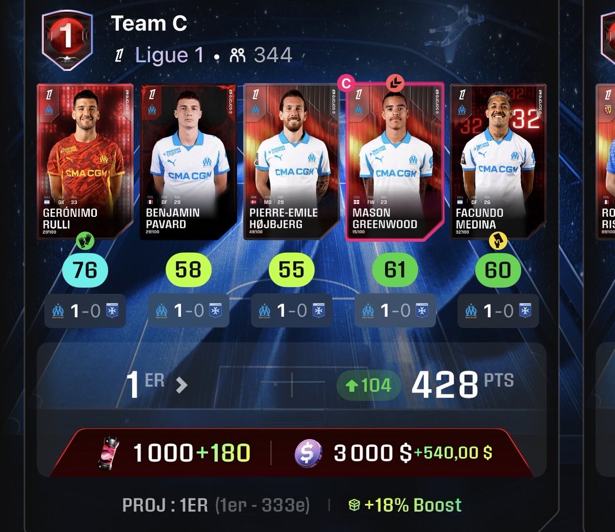 🩵🤍 I know it won’t hold, it’s just for the pleasure of the eyes, this season has been tough for us. Allez l’OM.
#teamOM #sorare