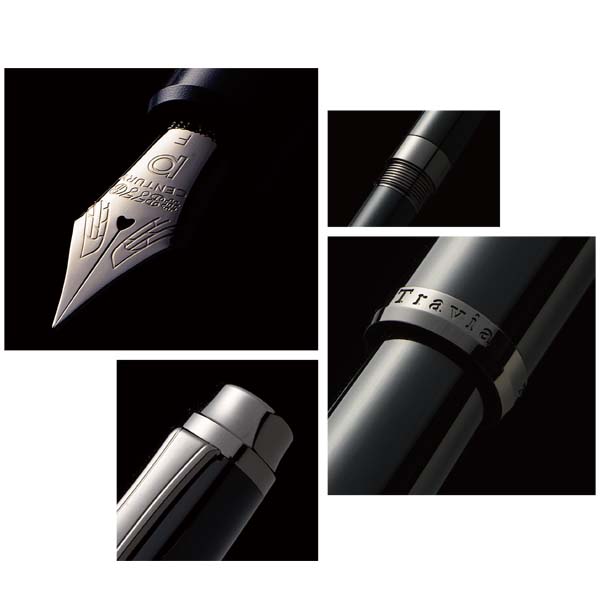 pentime0506's tweet photo. 商品入荷情報　プラチナ万年筆　万年筆#3776センチュリーTravia　PFL-600#1　オニキスブラック

話題の新感覚万年筆　Travia　が入荷しました。初回2,000本限定の「あゝ風雪五十年」改訂版書籍同梱特別パッケージ。

ペン先の太さは細字と中字です。 https://t.co/vZ8W7SMWJ9