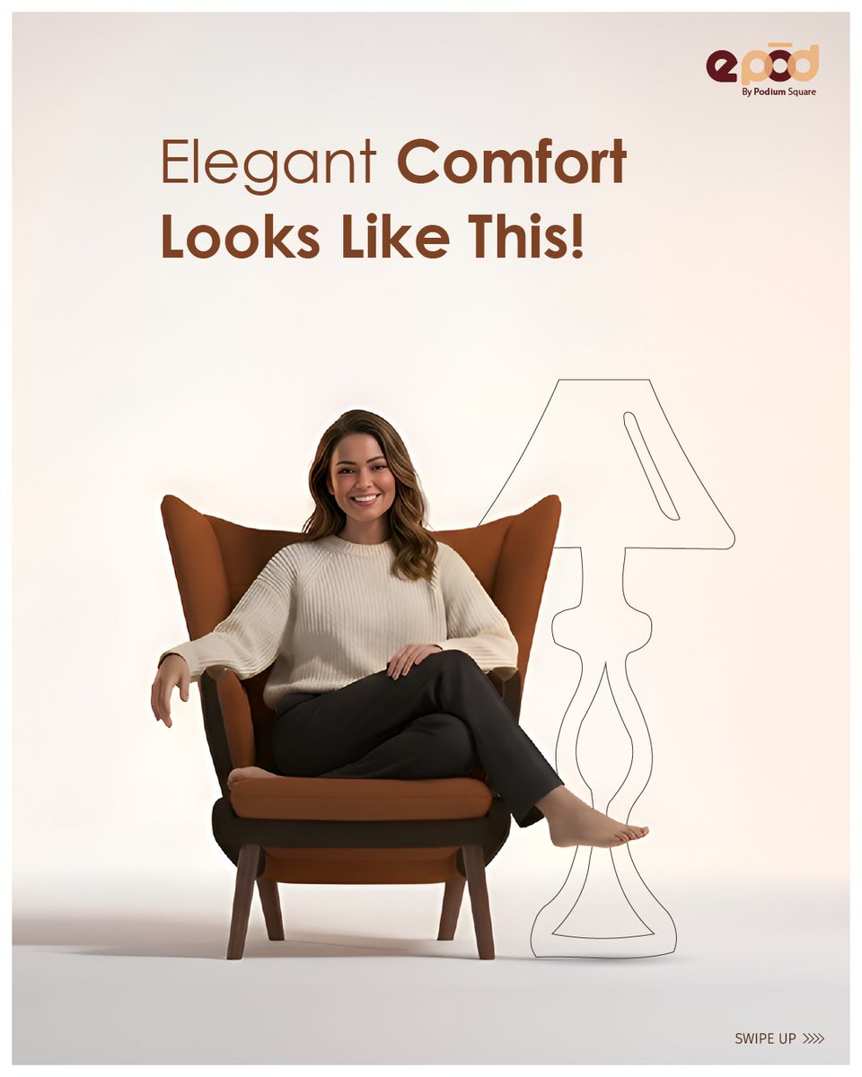 epodlive's tweet image. Where sculpted curves meet modern luxury. This contemporary wingback lounge chair brings timeless elegance into today’s interiors bold silhouette, plush comfort, and statement style in one perfect seat.

#ContemporaryFurniture #WingbackChair #LuxuryLiving #ModernInteriors #Home