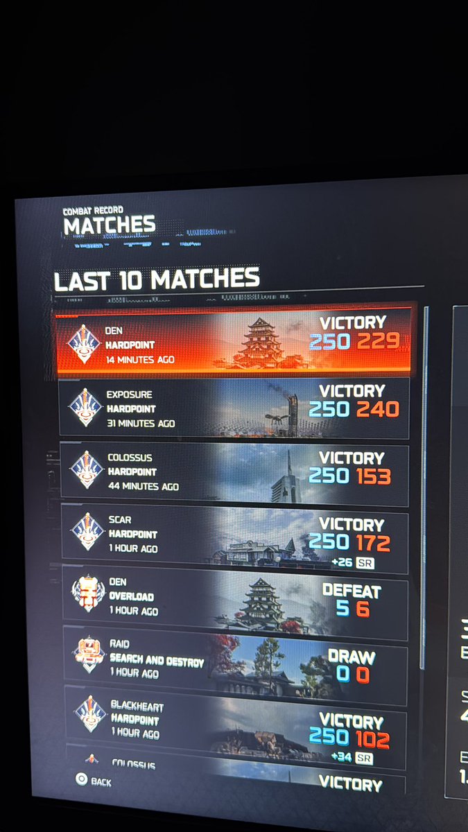 Blazerr_24's tweet photo. I haven’t got any SR in my last 3 matches of bo7 call of duty ranked. I’ve closed and reopened the app already. Is this a glitch and will I eventually get my sr or am I getting hoed https://t.co/rnswcjYj84