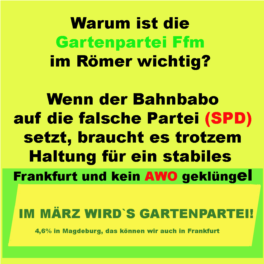 Gartenpartei Frankfurt am Main tweet media