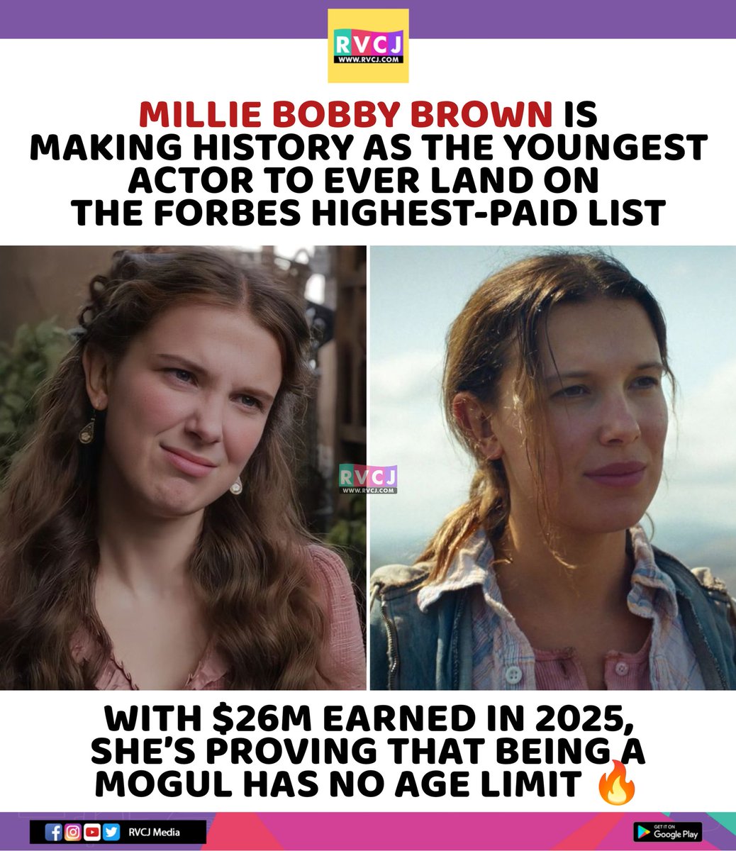 22 years old and already a legend 🔥

#millybobbybrown #strangerthings #strangerthingsseason5 #hollywood #forbes