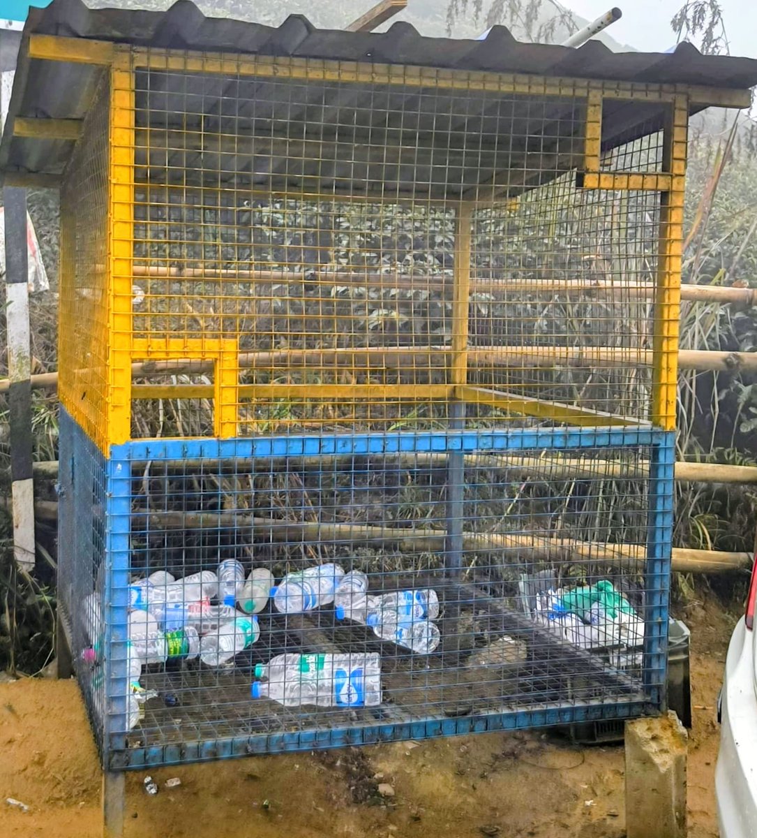 Could similar bottle collection cages be placed across cities, towns &amp; villages of Assam?

A simple idea that can help prevent plastic bottles from blocking drains, encourage recycling &amp; keep our surroundings cleaner. Small steps can make a big difference.

#CleanAssam