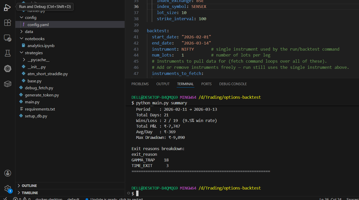 techietrader87's tweet photo. 🧑‍💻 Building my own ALGO Trading Software - ZenTrade

🚀 First milestone completed
Backtesting engine ✅

📊 Now I can test any strategy on my own data with custom rules.

This is just the beginning 🧿

#nifty #banknifty #zerodha #sensex #algotrading #algotest #tradetron #claude #upstox