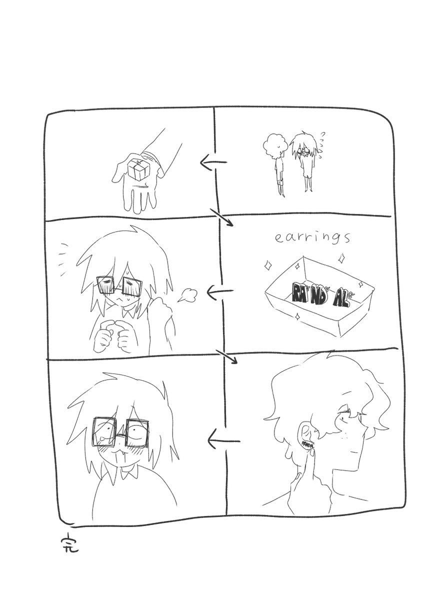 ピアスの落書き　#ranfen