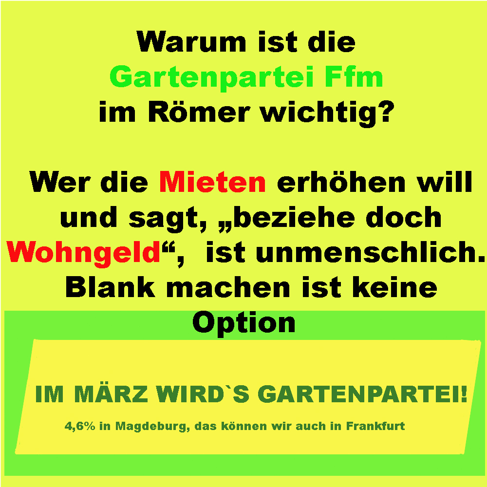 Gartenpartei Frankfurt am Main tweet media