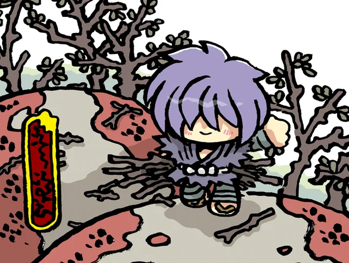 がんばれゴエモンのイラスト描く。コリュウタ。