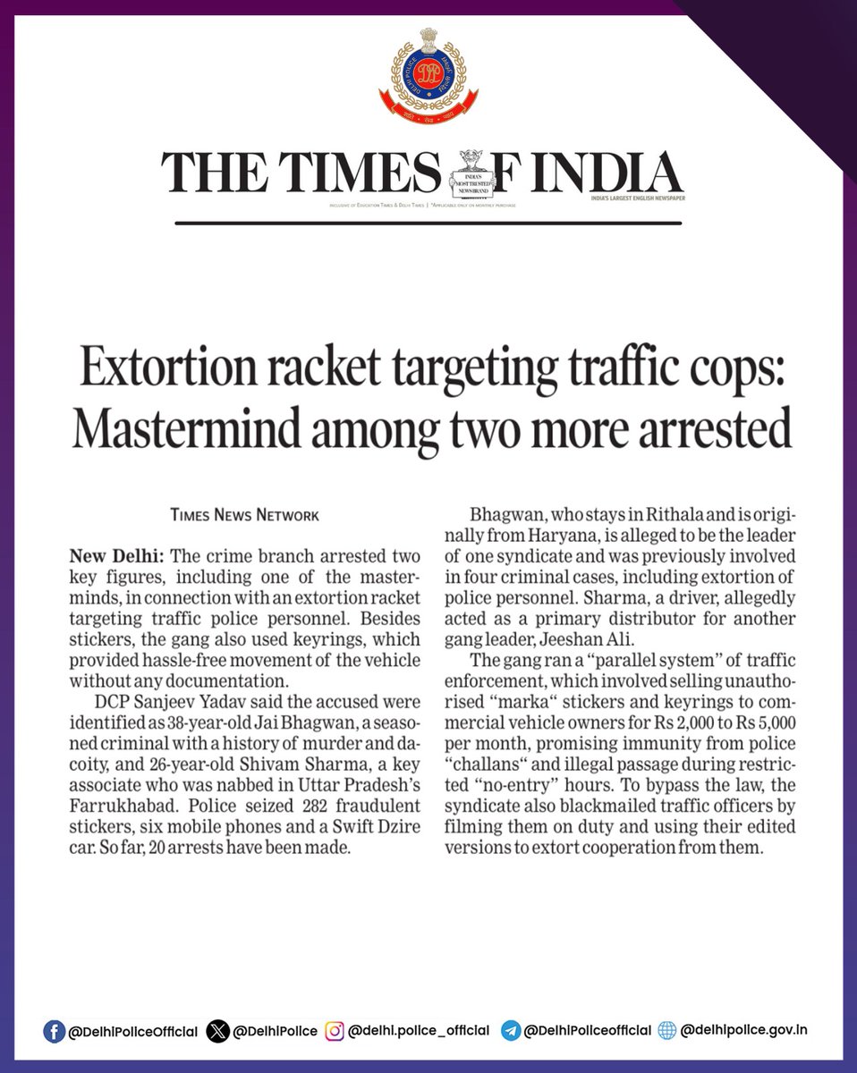 Delhi Police tweet media