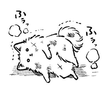 び…びっくりした
肩にでっけぇクモついてた 