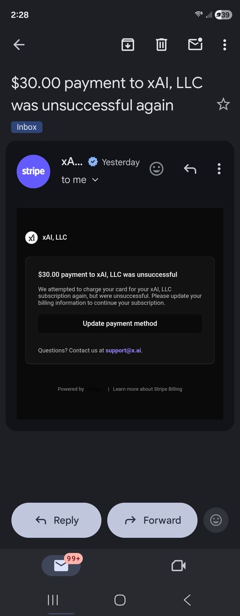 Bigwillybobpump's tweet photo. @elonmusk Hey man, do me favor tell your company to leave me alone. I tried your 3 day trial then I couldn't cancel it anywhere. And you guys then tried to charge me the last 4 times I locked my card. You're not getting and any money for me.Please stop harassing me. https://t.co/y8ky1RTJst