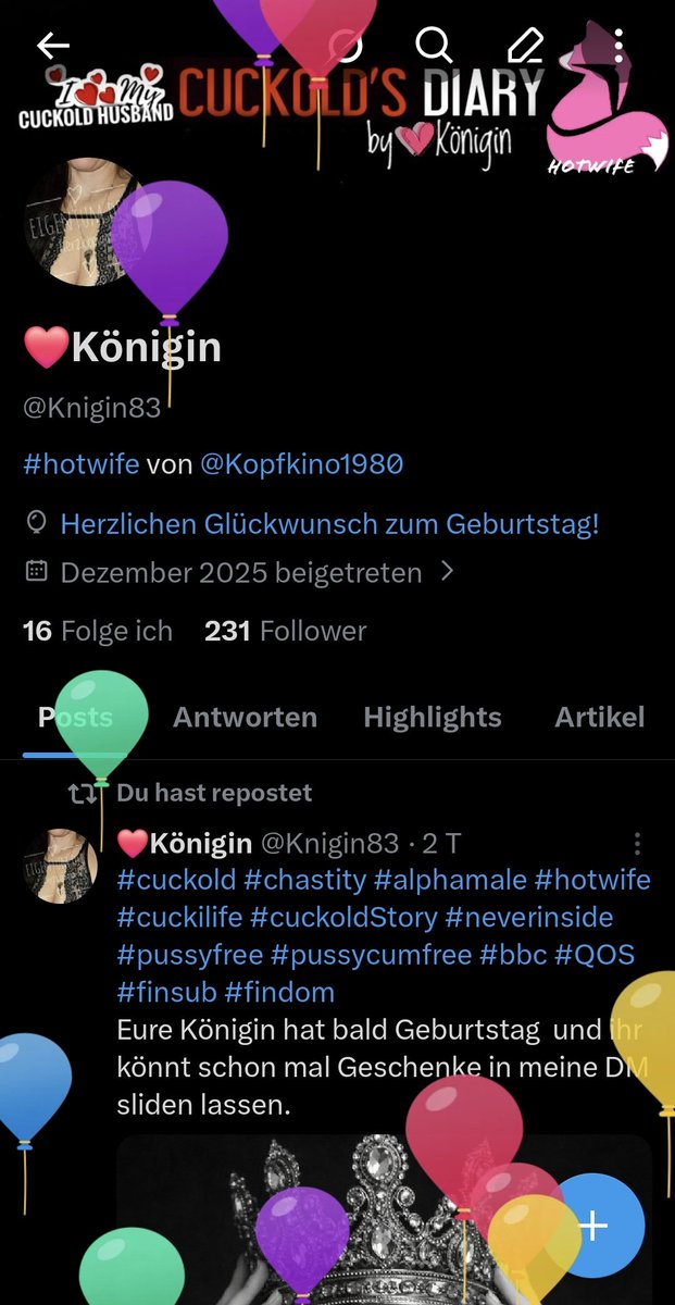 Knigin83's tweet photo. #cuckold #chastity #alphamale #hotwife #cuckilife #cuckoldStory #neverinside #pussyfree #pussycumfree #bbc #QOS

Its my Birthday 🥳🥳🥳🥳 https://t.co/sfgnVPr2Kz