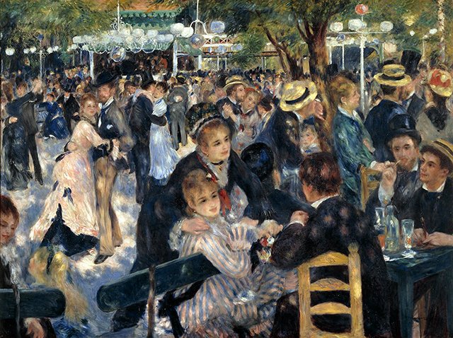 ピエール＝オーギュスト・ルノワール『ムーラン・ド・ラ・ギャレットの舞踏会』1876年   オルセー美術館