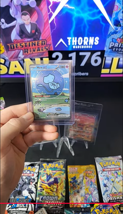 ThornsWarehouse's tweet photo. ✨🐟 THE LEGENDARY BUBBLE MEW HAS BEEN FOUND! 🐟✨ WE ARE LIVE NOW!  https://t.co/vhP4kX5FQi   #pokemon #tcg #live #ripandship https://t.co/EzcoPwj04s