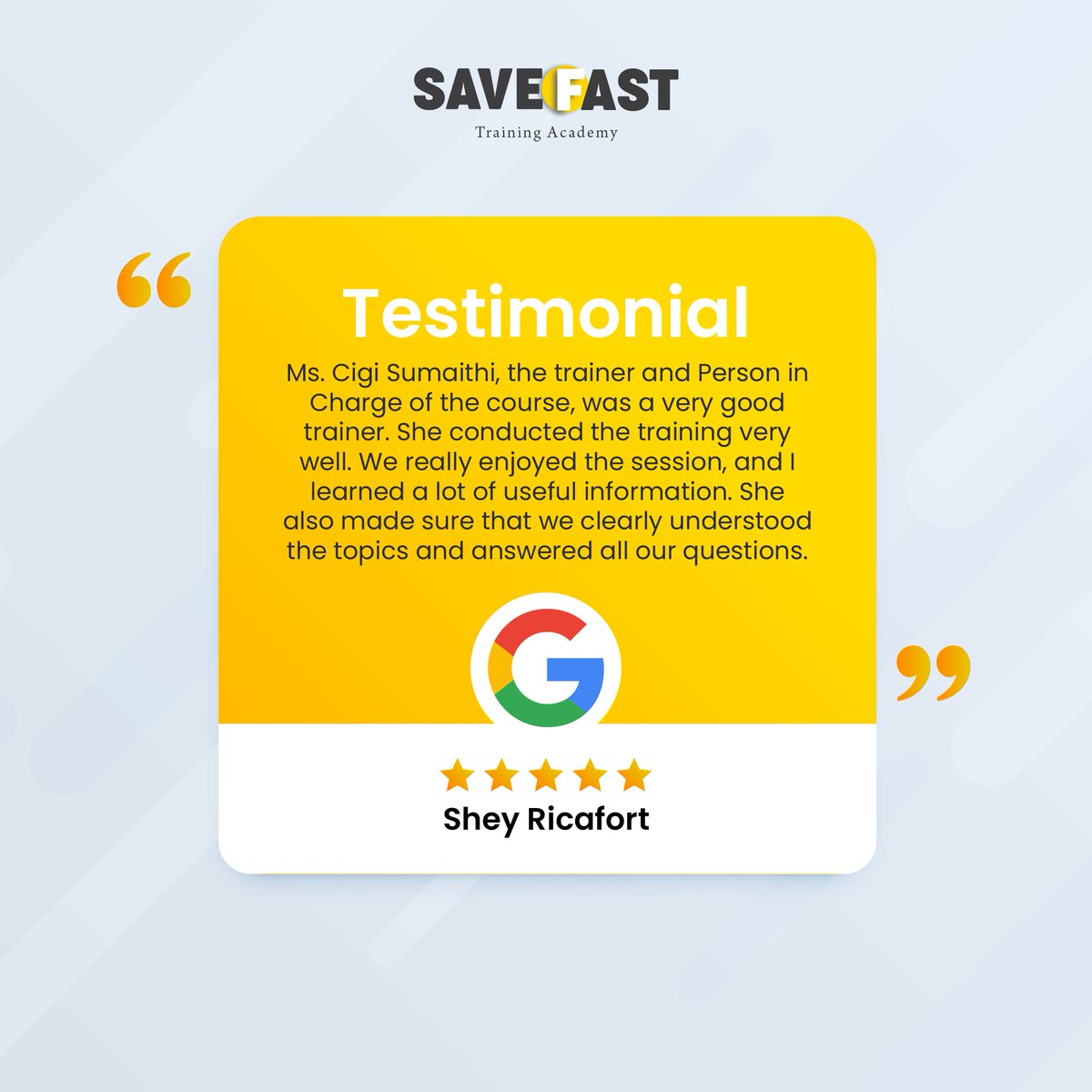 Save Fast Training Academy tweet media