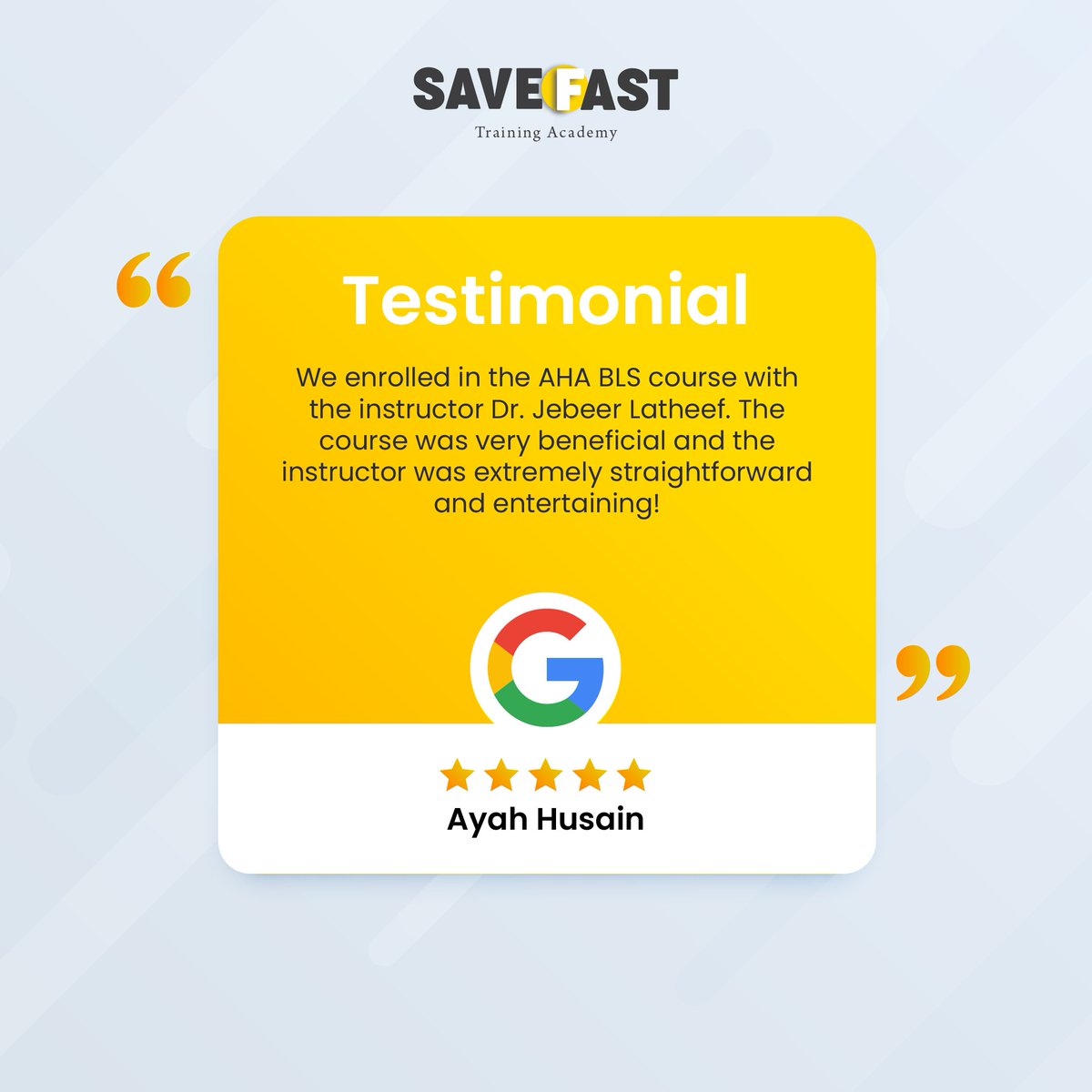 Save Fast Training Academy tweet media