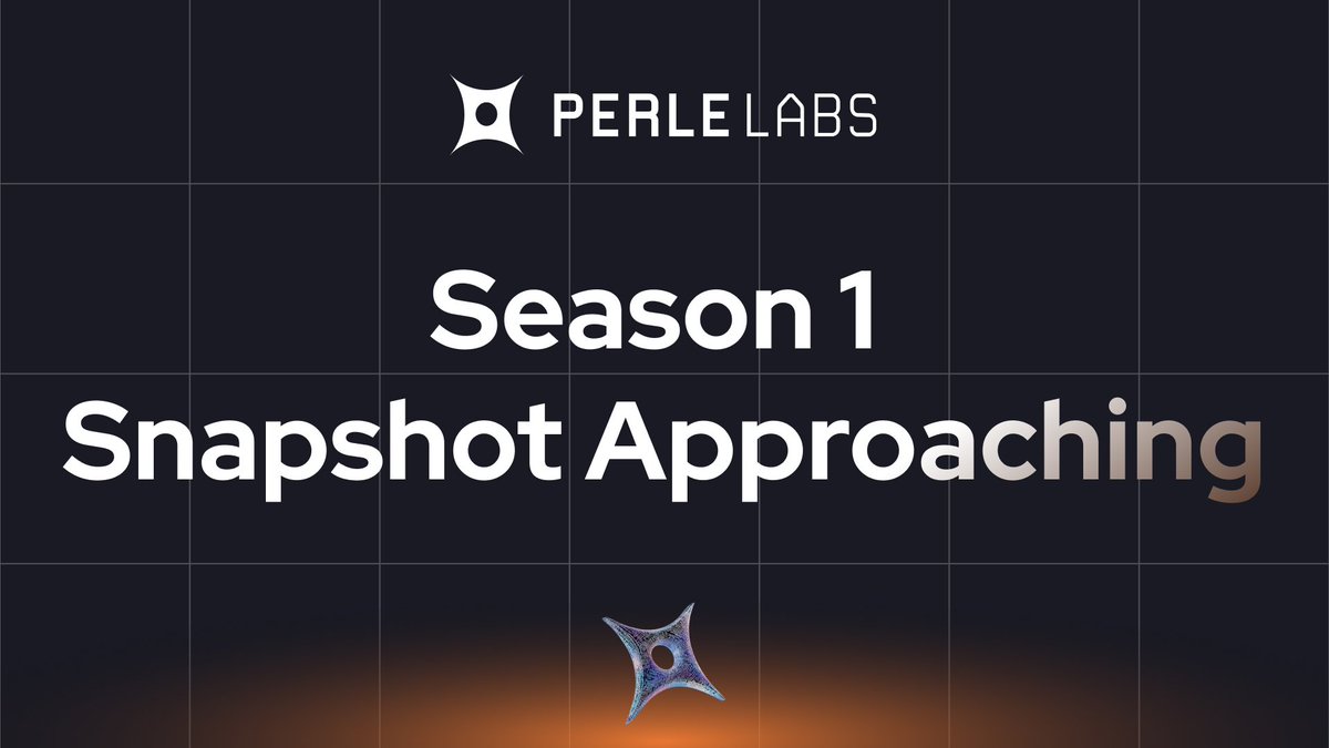 Hello gperle community 👋
Paying attention.
Earlier today <a href="/PerleLabs/">Perle Labs</a> shared that the Season 1 snapshot is approaching. When that moment arrives, your points will matter more than ever because they will help decide who qualifies.
If there are still Season 1 tasks sitting