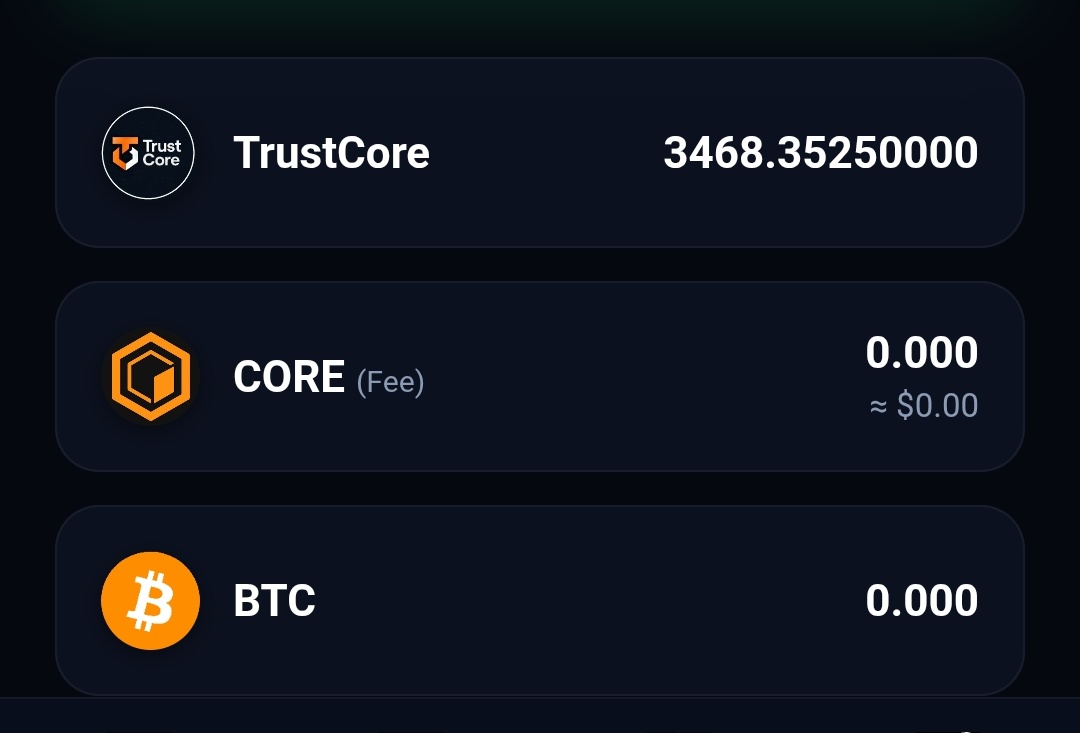 EdiRiyanto79's tweet photo. @TrustCore_Pro Why, my gas fee core, has not entered the balance, https://t.co/gEpLeiPE73