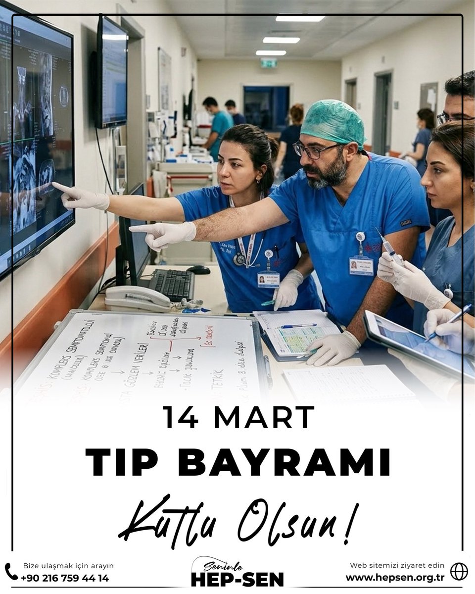 14 Mart Tıp Bayramı Kutlu Olsun! 

HEP-SEN

Türkiye’nin En Genç ve Dinamik Yeni Nesil Sağlık Sendikası <a href="/hepsen_2020/">HEP-SEN</a>

 🌐 hepsen.org.tr
 ☎️ 0216 759 44 14
 🎥 Medya Ağımız:
 👉 linktr.ee/hepsen_2020

#14MartTıpBayramı #14MartTıpBayramıKutluOlsun #14Mart 
#NedenHepsen