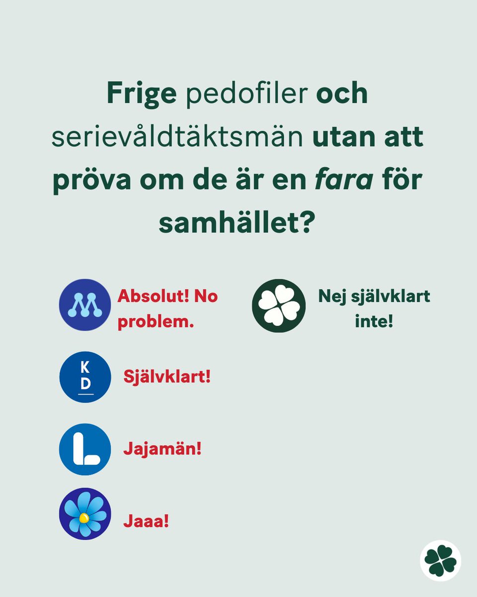 <a href="/susannasilfver/">Susanna Silfverskiöld</a> Det är säkert härligt att få lön för att ljuga. Men inte trevligt. 

Vi är sjävklart emot anonyma vittnen. Det bör alla vara. Det är bara rättsosäker valfläsk. 

Kring förvar är frågan varför ni inte vill pröva att de är en fara innan de släpps ut. Det är det som är skillnaden!