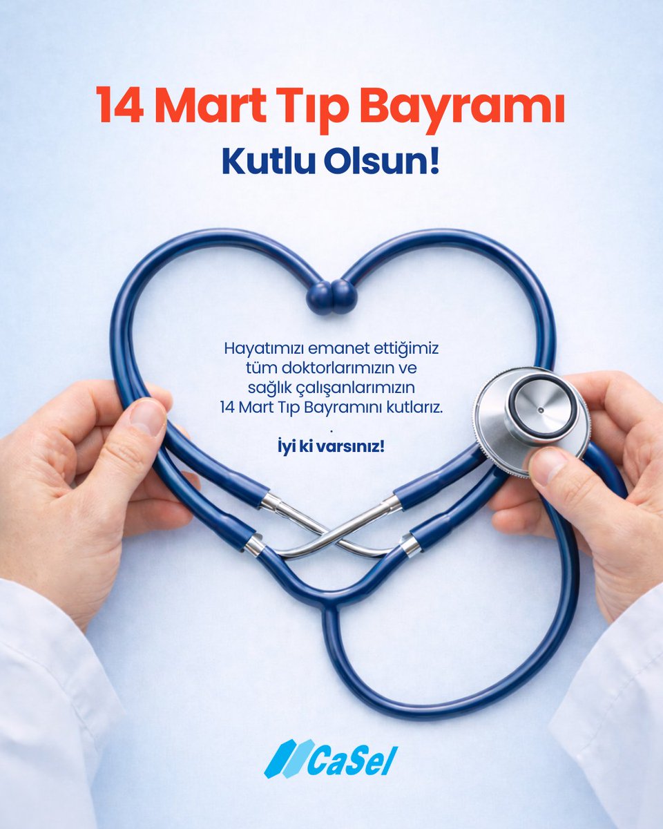 Sağlık için gösterdiğiniz özveri, bilgi ve emekle hayatlara dokunuyorsunuz.

Hayatımızı güvenle emanet ettiğimiz tüm doktorlarımızın ve sağlık çalışanlarımızın 14 Mart Tıp Bayramı’nı kutlarız.

İyi ki varsınız. 💙

#14MartTıpBayramı #Sağlık #Casel