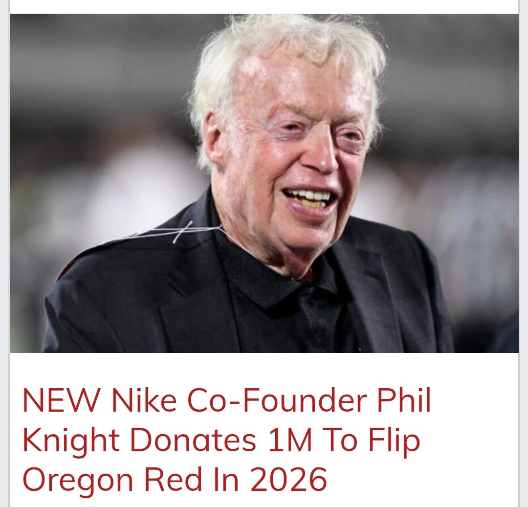 NEW: Update regarding the 2026 election cycle. Nike co-founder Phil Knight recently donated $1 million to support efforts to flip Oregon red.