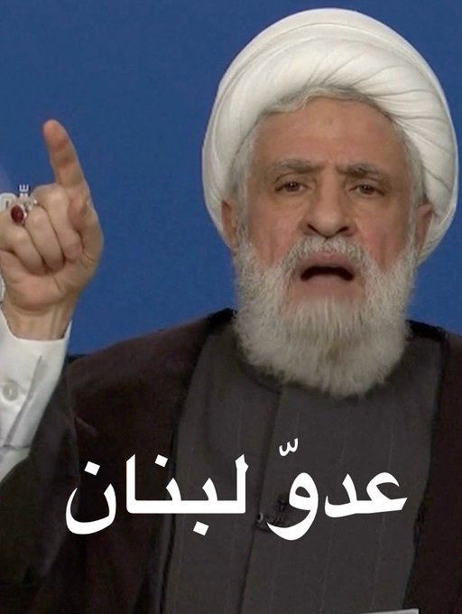 نعيم قاسم عدو لبنان واللبنانيين.