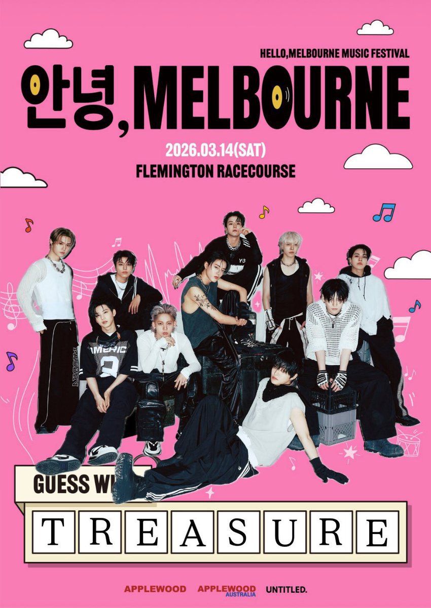 TREASURE ANNYEONG MELBOURNE HASTAG PARTY 🎉 

📆 Saturday, 17 March 2026
⏰ 15.30 WIB
📍 Flemington Racecourse

AUS FINDS TREASURE 🇦🇺
#TREASUREinMelbourne #안녕_Melbourne
#TREASURE #トレジャー #트레저
<a href="/treasuremembers/">TREASURE</a>