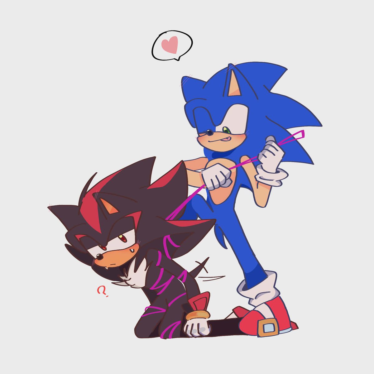 Happy time🤣（捆綁play）
請問一下黑色刺蝟是在興奮什麼🧐
#sonadow