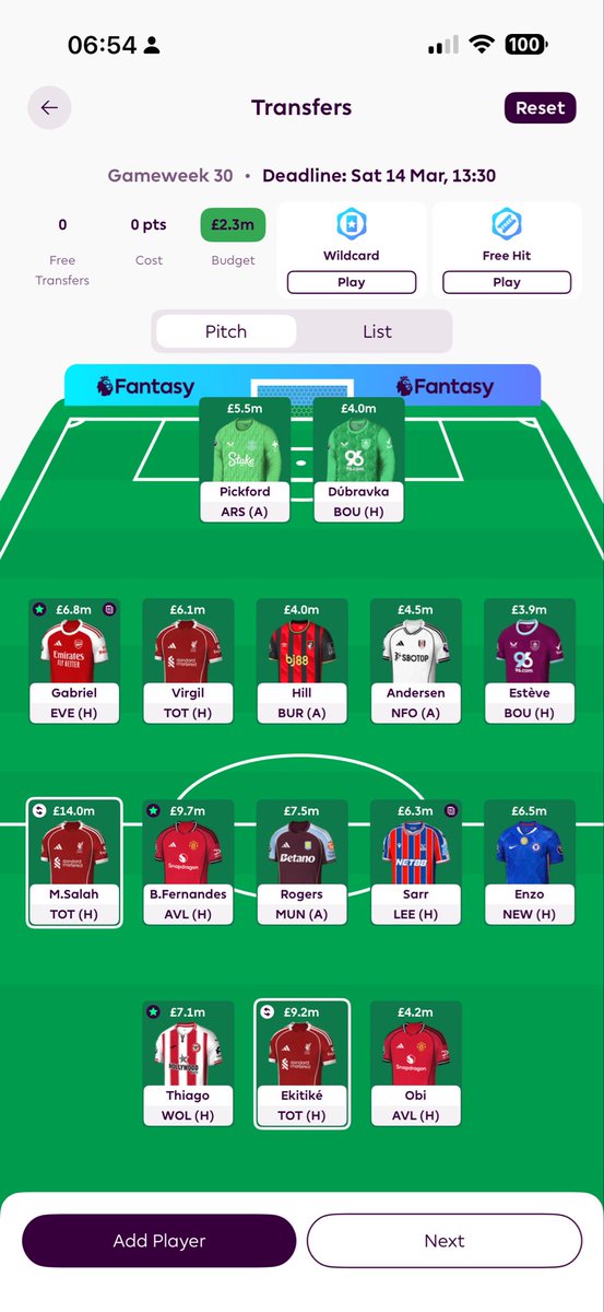 FplDaze's tweet photo. Salah and Ekitike in for Haaland and Rice? Would you do it? #fpl https://t.co/RZApKOXF7n
