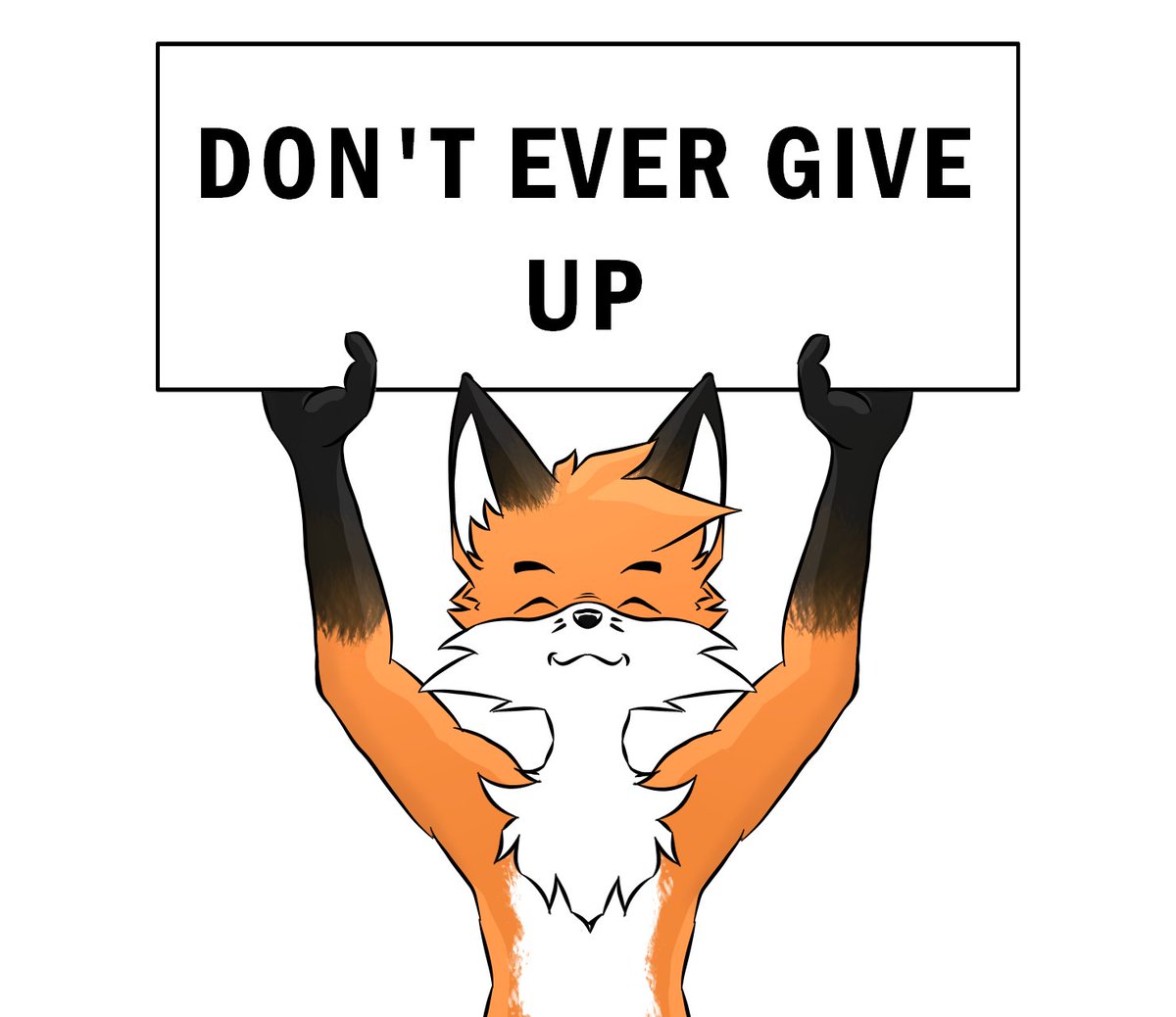 Never give up whatever we face.
#furry #furryarts