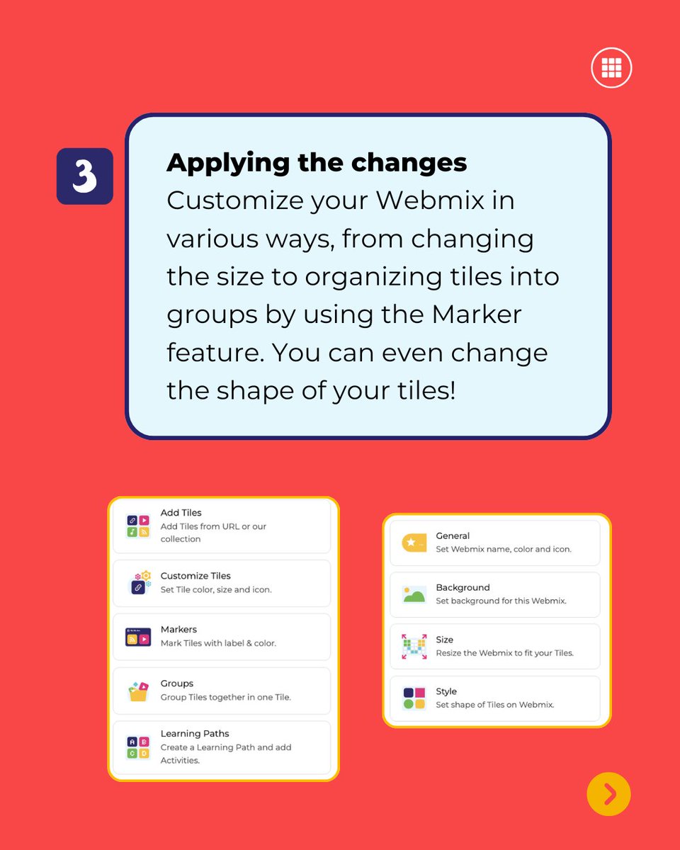 Symbaloo's tweet image. How do you make your Webmix stand out? ✨🎨

From background themes to group layouts, there are plenty of ways to make your Symbaloo uniquely yours! 💻💫

Check out the three steps on Webmix Customization — and start creating a look that reflects your style! 

#edtech #tools