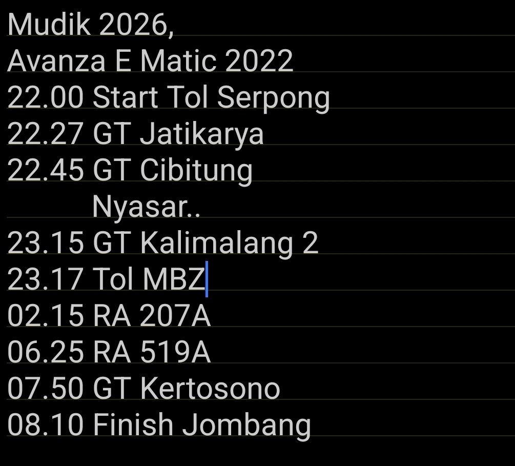 a_anggarisma's tweet photo. Edisi Mudik 2026
- 13 Maret 2026
- Start tol serpong
- Finish Jombang
- Ramai Lancar sampai km 207
- Lepas Cirebon mulai lengang https://t.co/D3UQft6j6K