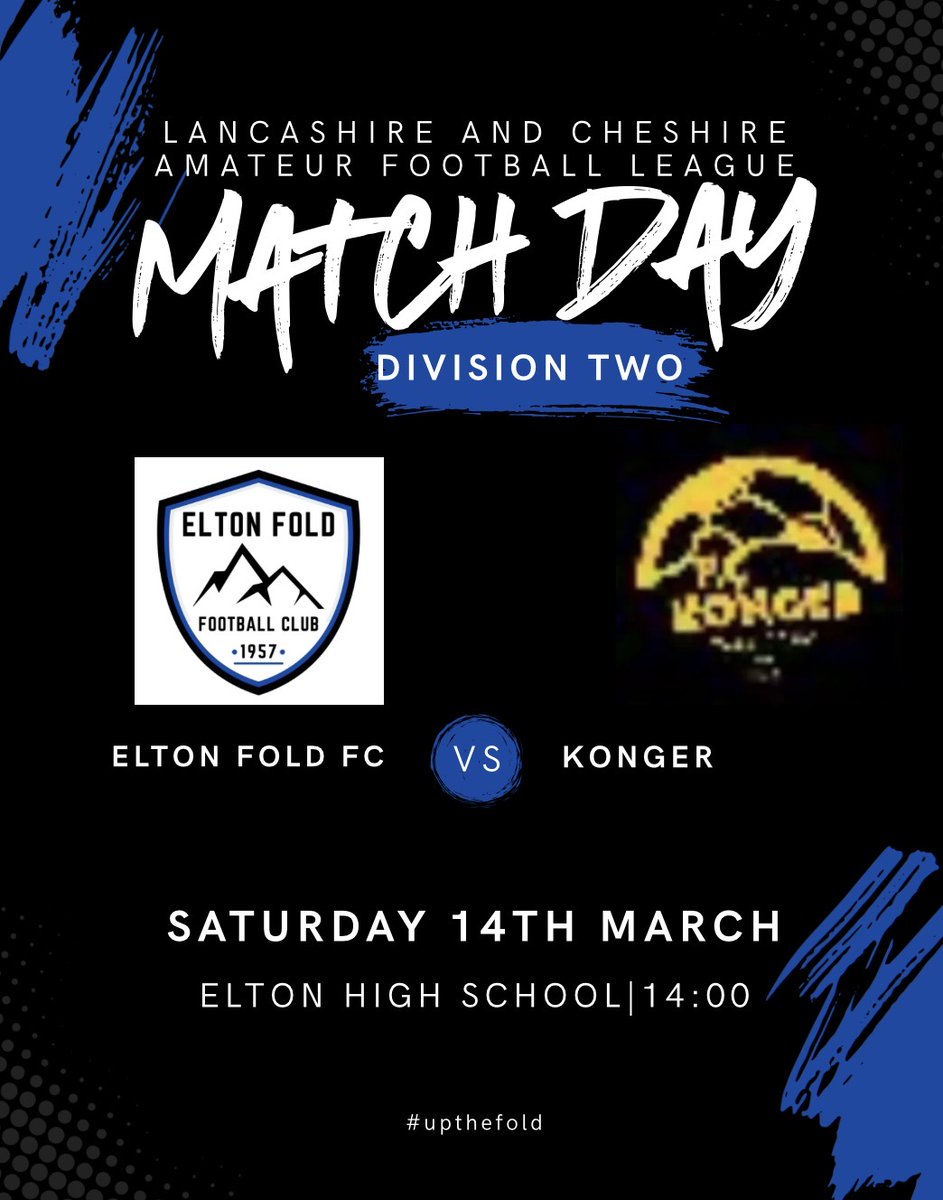 After 4 points from our last 2 games, we host Konger FC at home today, looking to keep out momentum going.

#UpTheFold
🔵⚫️