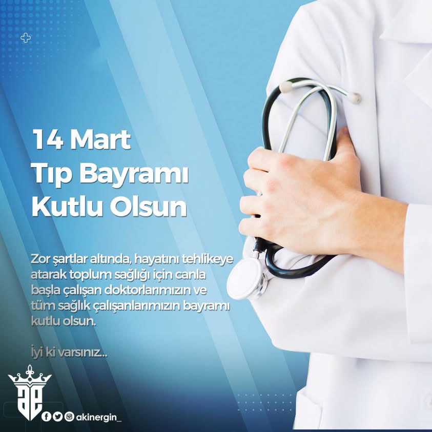 Sağlık çalışanlarımızın 14 Mart Tıp Bayramı kutlu olsun. 
 
#14MartTıpBayramı