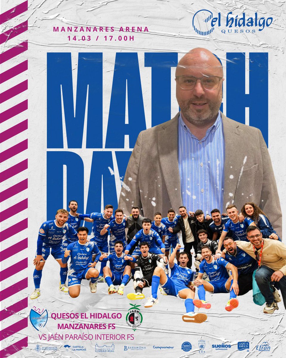 🔵⚪[MATCHDAY]¡🅷🅾🆈 🅹🆄🅶🅰🅼🅾🆂! 🏠👇
📅  J-22 (1ª div.)
🏟️ 𝕸𝖆𝖓𝖟𝖆𝖓𝖆𝖗𝖊𝖘 𝕬𝖗𝖊𝖓𝖆
⌚ 17.00 hrs.
🆚 <a href="/JaenFS/">Jaén Paraíso Interior FS</a>
📺  <a href="/LaLigaPlus/">LALIGA+</a> &amp; <a href="/CMM_Play/">CMMPlay</a>
 #VamosManzanares💙 #futsalrfef #futbolsala #ElOrgulloDeSerManchego