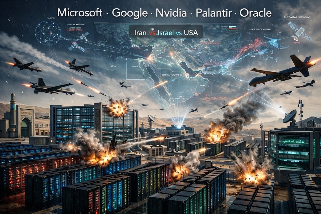 subratceo's tweet photo. The Iran conflict just rewrote the rules of modern warfare - and Big Tech is right in the middle of it.

Here's what's trending that every tech professional needs to know:

🎯 Microsoft. Google. Nvidia. Palantir. Oracle.
For the first time in history, major American tech companies have been named as legitimate war targets by a nation-state. This is not a drill.

☁️ AWS data centers in the UAE were physically struck by Iranian drones - structural damage, power disruption, fire suppression failures. Cloud infrastructure is now a battlefield.

🤖 AI is actively being used in combat operations. US CENTCOM confirmed AI tools are helping war fighters process data and make faster decisions. The Pentagon's fight with Anthropic over autonomous weapons? Very real, very public.

🧠 Israel reportedly hacked traffic cameras in Tehran and fused that with billions of data points to locate targets. AI + HUMINT + TECHINT - this is what modern intelligence looks like.

🔐 The very first US military move in this conflict was in cyberspace - disrupting Iran's communications and sensor networks before a single physical strike.

What does this mean for the tech industry?

→ Data center security will never be the same
→ The Middle East AI infrastructure boom faces serious geopolitical risk
→ AI governance debates (autonomous weapons, surveillance) are no longer theoretical
→ Every cloud provider must now factor in war risk into their architecture

We are witnessing the first truly AI-enabled conflict in history.

The question is no longer whether AI will change warfare.

The question is: how ready is the tech industry for warfare to change AI?

#AI #TechNews #Geopolitics #CloudComputing #ArtificialIntelligence #Cybersecurity #FutureOfTech #IranWar #IsraelWar #USAWar