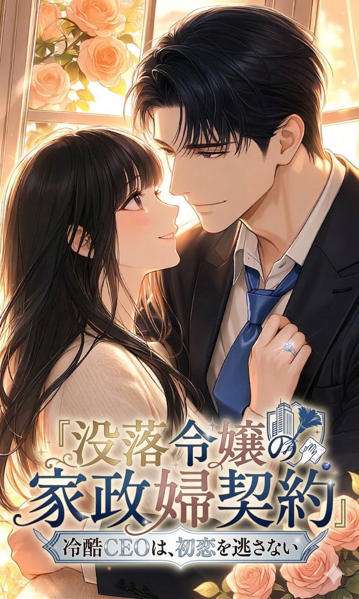 『没落令嬢の家政婦契約
　～冷酷CEOは、初恋を逃さない～』 
今夜、本編完結です。
たくさんの誤解や涙を経て、ようやく二人はお互いの居場所を見つけることができました。ある意味、これからが二人の本当のスタートラインでもあるでしょう。