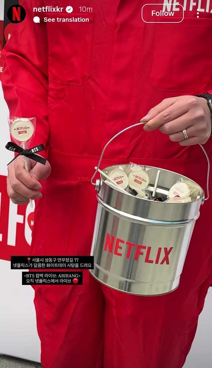 Netflix Korea Instagram Story! 😍❤️‍🔥
Sepertinya mereka bagi-bagi permen buat salah satu promosi BTS THE COMEBACK LIVE | ARIRANG 😭😭😭