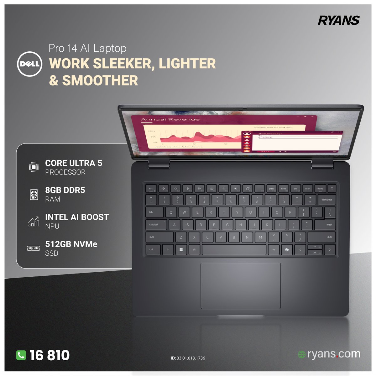 RyansComputers's tweet photo. 💻 Dell Pro 14 AI Laptop
Work Sleeker, Lighter & Smoother
🛒 Shop Now:
https://t.co/VUjzd2jy9z
#RyansComputers #Dell #DellPro14 #AILaptop #CoreUltra5 #DDR5RAM https://t.co/fcEgvnBHTY