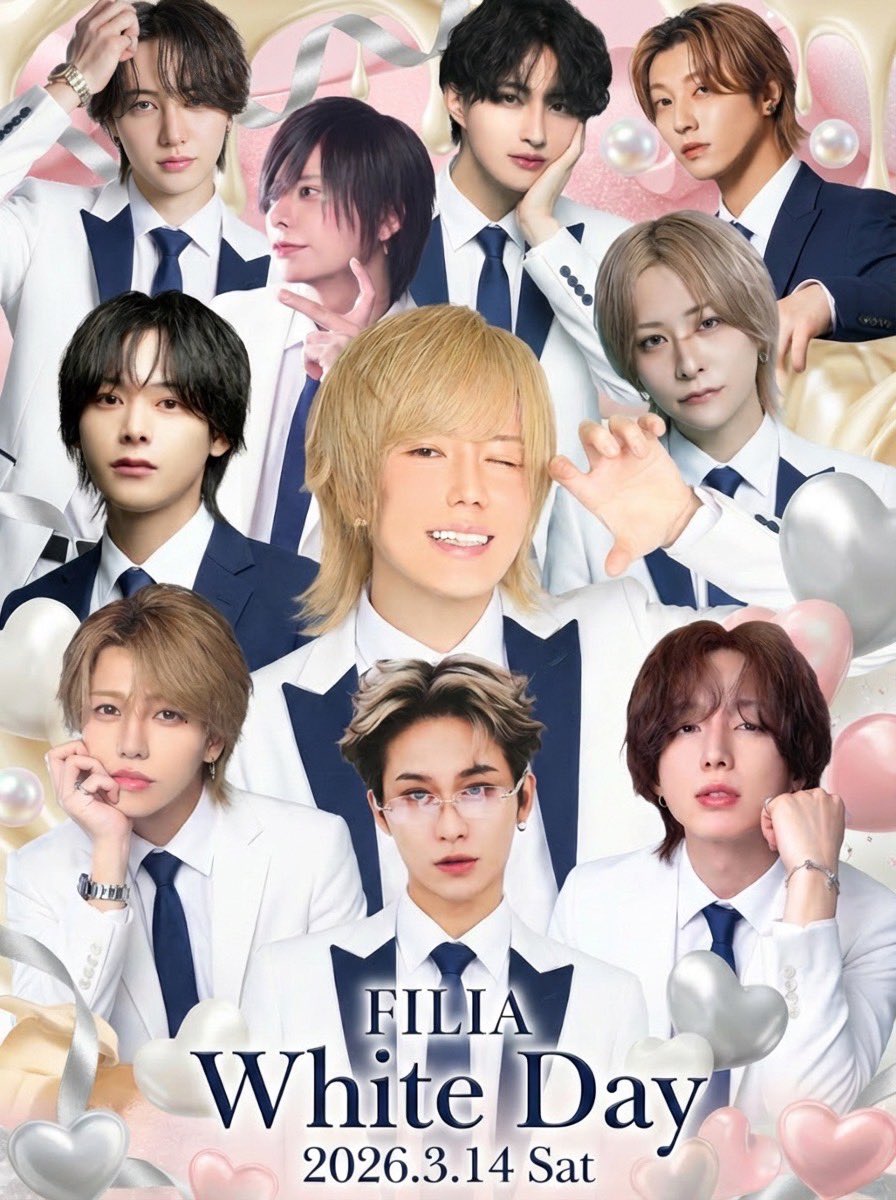 ClubFilia's tweet photo. 📢 *⋆｡案内｡⋆*

🗣️#フィリアキテル

🤍🤍🤍本日 𝟯/𝟭𝟰🤍🤍🤍

　　　　🤍🤍𝐖𝐡𝐢𝐭𝐞 𝐃𝐚𝐲🤍🤍

#歌舞伎町 #ホスト
#FILIA #フィリア #フィリアキテル
#MIZUKIGROUP #ミズキグループ https://t.co/rt250q62vg