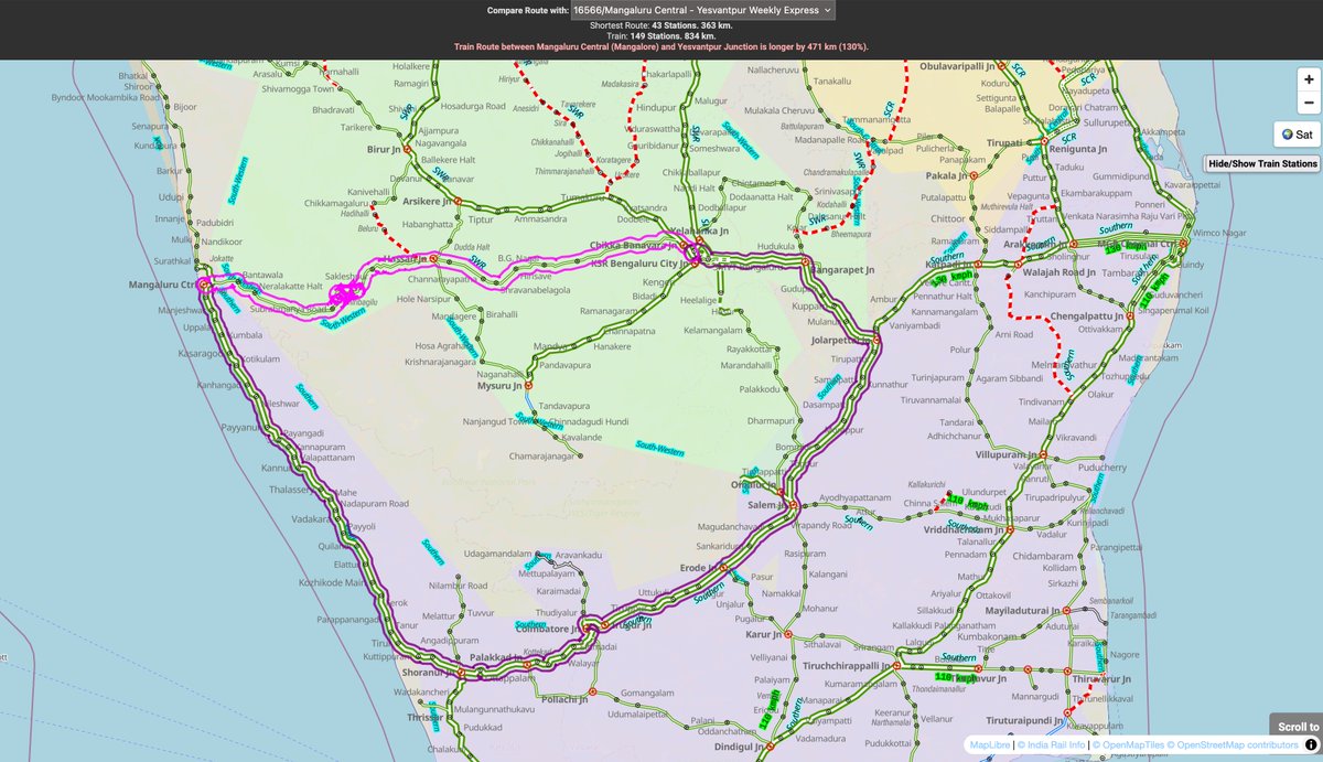 <a href="/RailMinIndia/">Ministry of Railways</a>,<a href="/SWRRLY/">South Western Railway</a>, <a href="/drmsbc/">DRM Bengaluru</a>, <a href="/GMSRailway/">Southern Railway</a>,  <a href="/DRMPalghat/">Palakkad Division</a>,
Despite strong opposition from the people of Dakshina Kannada and the Mangaluru region, Train No. 16511/16512 KSR Bengaluru–Kannur Express has now been extended up to Kozhikode. With this extension, Kozhikode will now get