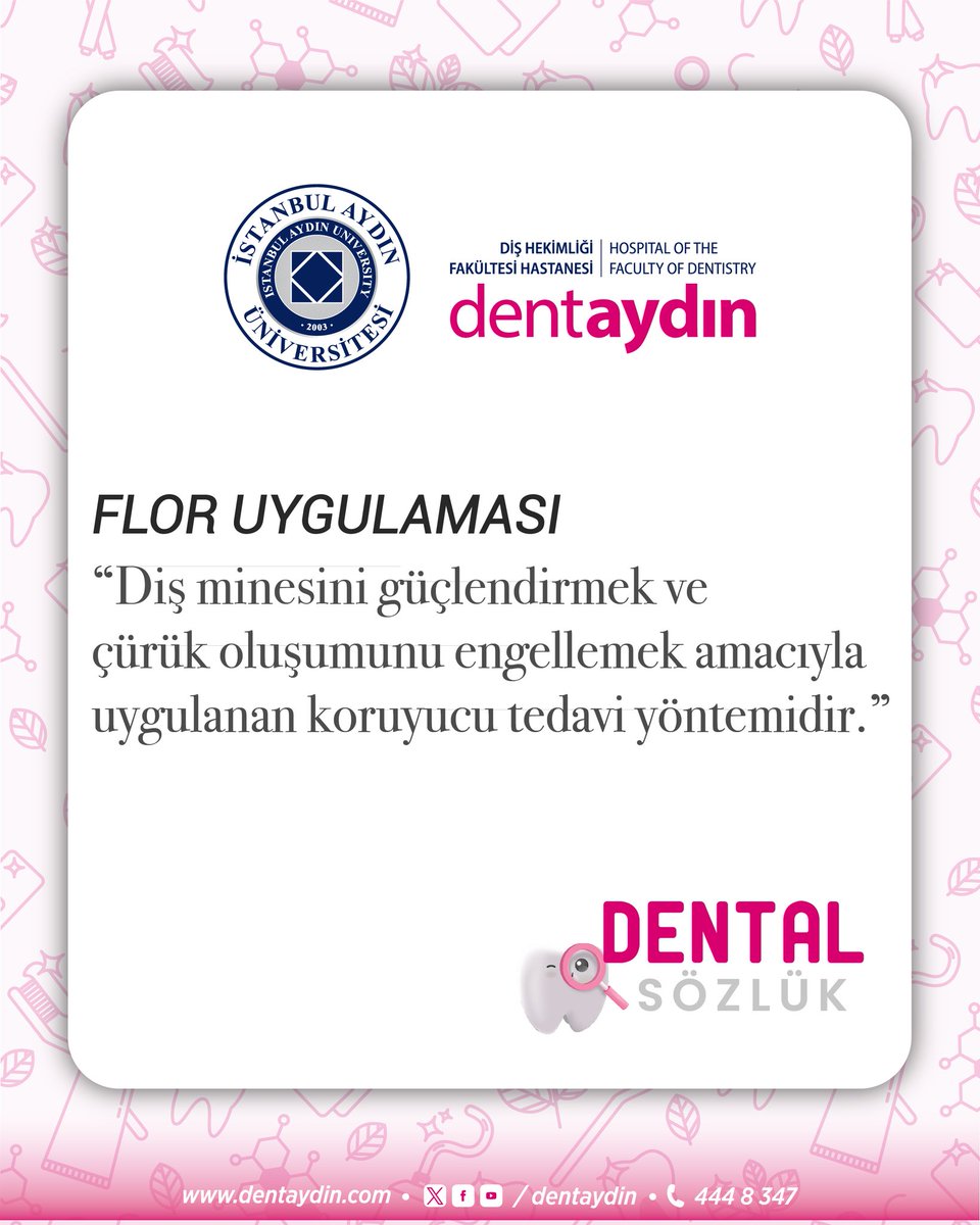 🔍Dental Sözlük🔍

📌 İAÜ Dentaydın Diş Hastanesi Büyükçekmece Yerleşkesi
📌 Dentaydın Diş Hastanesi Florya
📌 Dentaydın Esenyurt Entegre Kliniği 

Bilgi ve randevu için 444 8 347 arayabilirsiniz.