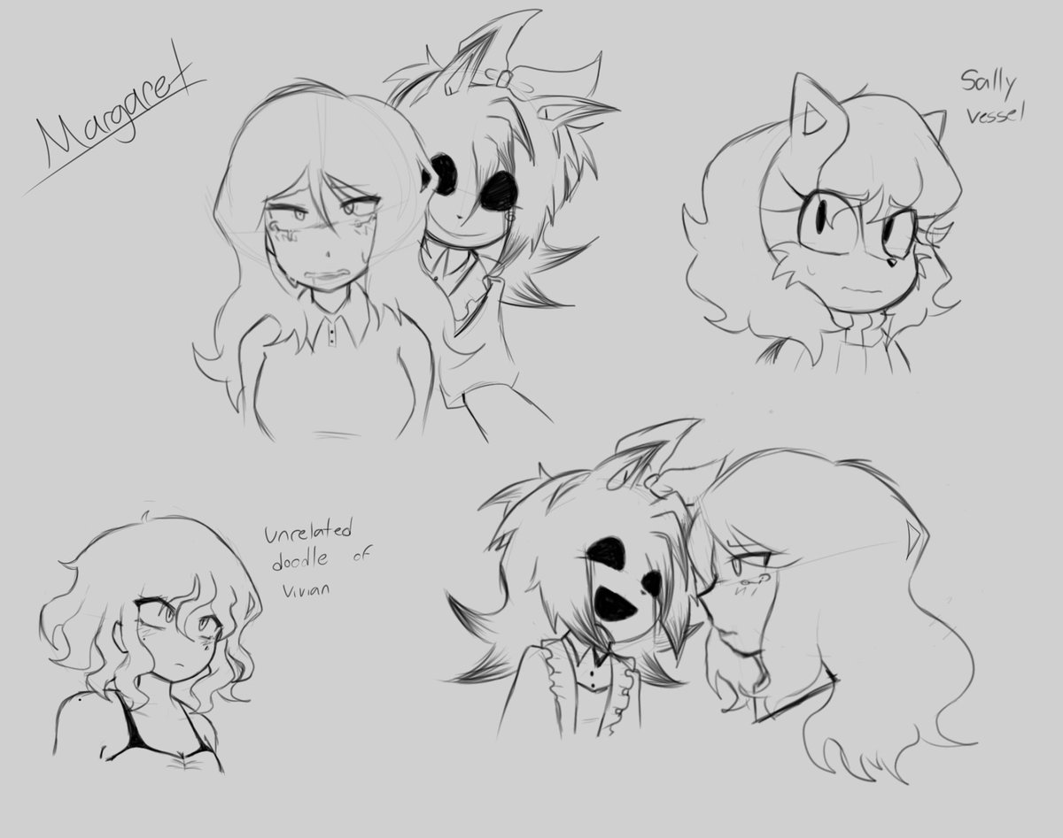 Doodle stuff as I work on other things, Beloved and one of their victims (also Beloved has a tag now yay, it's #GnawingAtYourMind ) 
#execommunity