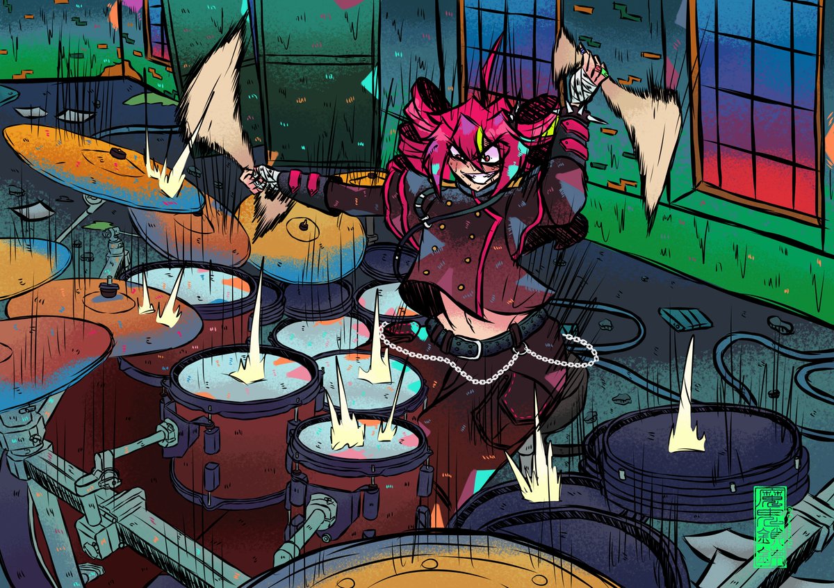 Chaosroid21's tweet photo. I worked on the Teto illustration for @ZeXiSCMusic's new song "Burning Queen"! If ya like rock music and aggressive drum beats do give it a listen!
#KasaneTeto https://t.co/oVPYoFr1eK