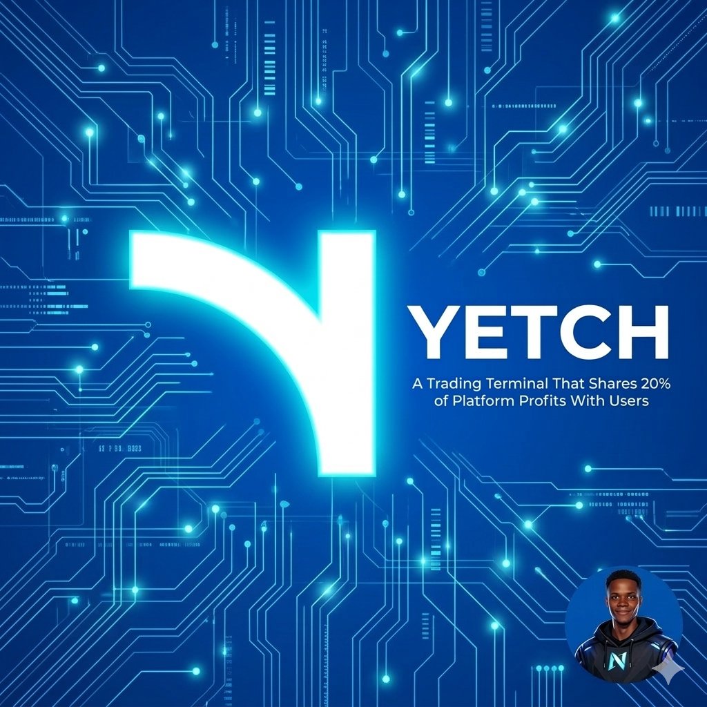 Nexarion11's tweet photo. Most trading terminals make money from traders.

But what if traders could actually share the profits of the platform they use?

That’s the idea behind @yetchxyz.
An onchain trading terminal that distributes 20% of its profits back to active users. @base

Here’s how it works 🧵👇 https://t.co/vfOkqw4BG2
