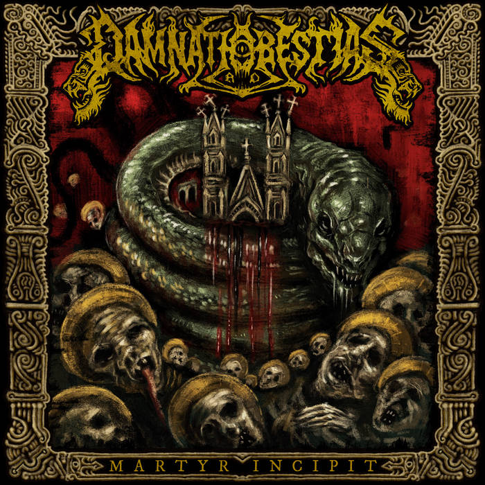 KMANRIFFSMetal's tweet photo. FULL FORCE FRIDAY:🆕Mar 20 2⃣8⃣🎧
DAMNATIO AD BESTIAS - Martyr Incipit 🇫🇷⚛️
Debut album from Rennes, French Black Metal outfit⚛️
BC➡️https://t.co/L5MIHK7sH6 ⚛️
#DamnatioAdBestias #MartyrIncipit #BlackMetal #WitchesBrew #FFFMar20 #KMäN https://t.co/PAQyh6jp2o