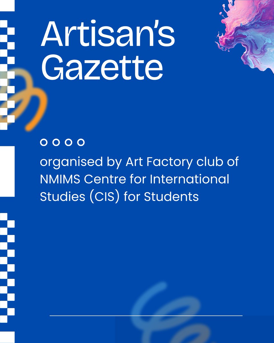 nmims_cis's tweet image. Creativity in full colour! 🎨✨

At Artisan’s Gazette, curated by the Art Factory Club, CIS students showcased their talent through portraits, paintings, handmade jewellery, crafts, bookmarks, and hand-painted T-shirts turning imagination into art.

#ArtisansGazette #ArtFactory