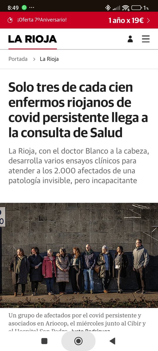 Gracias al diario La Rioja por darnos difusión.
Hazlo tú también para que todos los riojanos con síntomas acaben sabiendo que les pasa.
#longcovid #covidpersistente