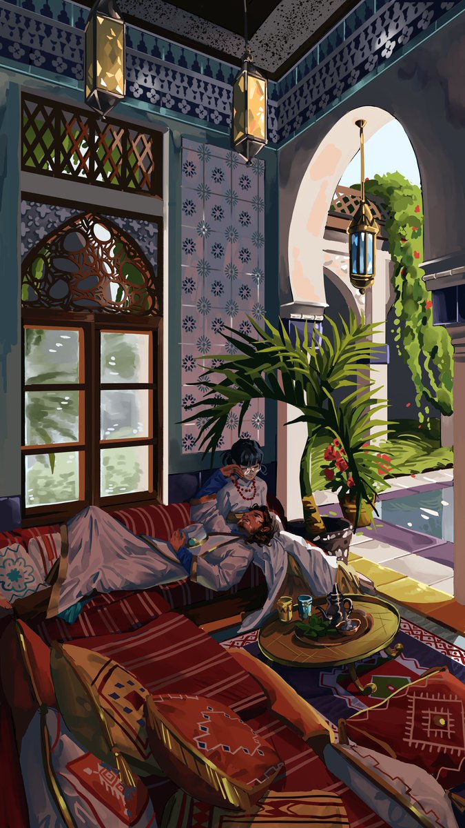 #ForeverisAMust • Honeymoon

The marriage happened in Banjarmasin. They did it to honor, not only her, but her parents. Now, when the ceremony has passed, they traveled to Rabat—his home. Where he was born and raised. Just the two of them.
[ 📸🕯 — #smokeye ]

—
art #sovi_tania